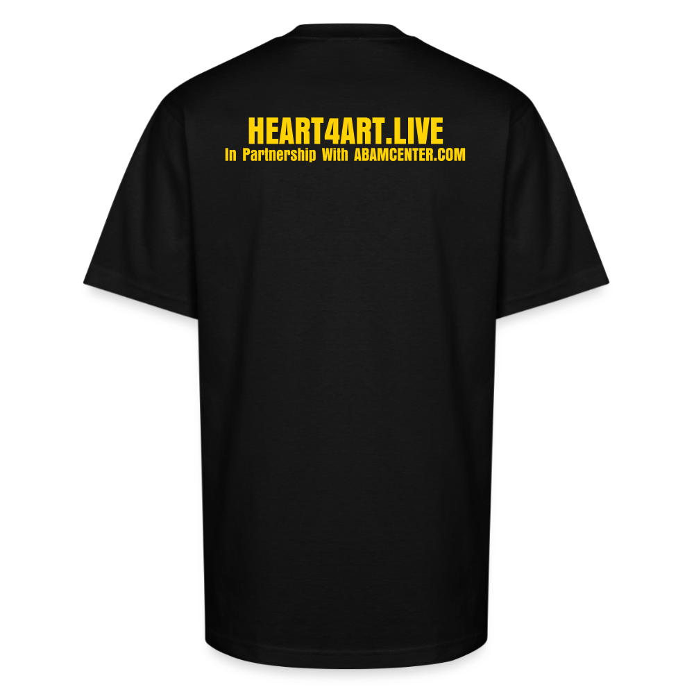 Vegetation Interpretation Unisex Oversized Heavyweight T-Shirt - black