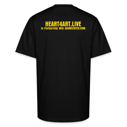 Vegetation Interpretation Unisex Oversized Heavyweight T-Shirt - black