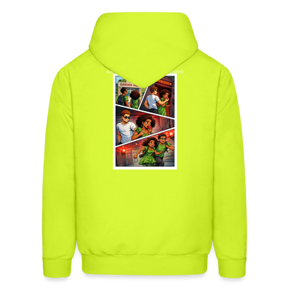 WORD TO THE STREET BIBLE ANIME Men's Hoodie - safety green