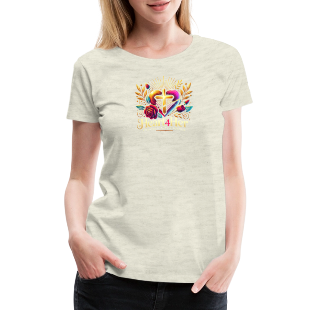 Heart4Her Women’s Premium T-Shirt - heather oatmeal