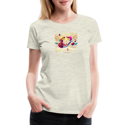 Heart4Her Women’s Premium T-Shirt - heather oatmeal
