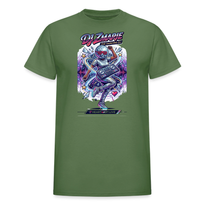 DJ ZMARIE "THE DANCING DJ" TM Gildan Ultra Cotton Adult T-Shirt - military green