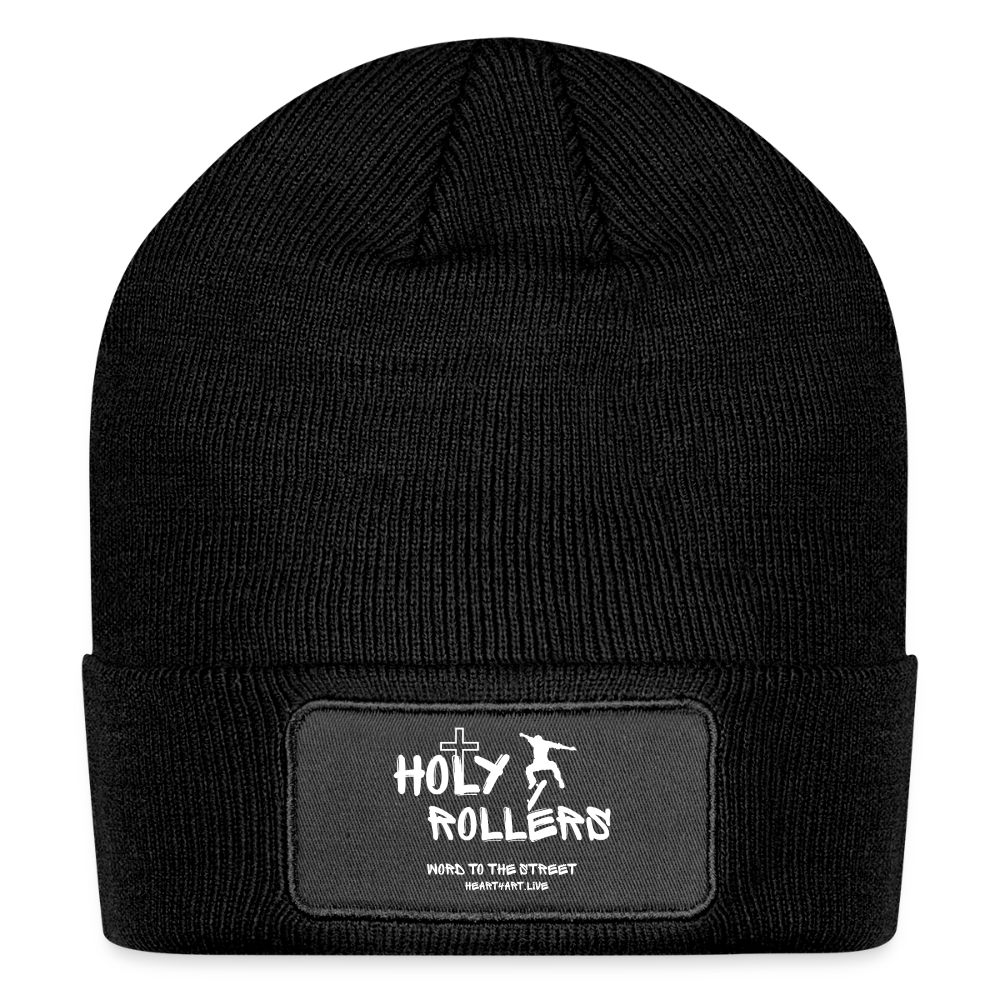 HOLY ROLLERS SKATER 🛹Patch Beanie - black