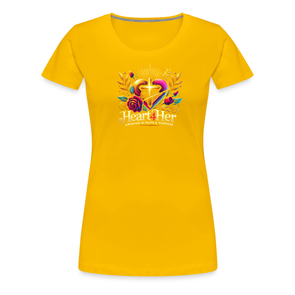 Heart4Her Women’s Premium T-Shirt - sun yellow