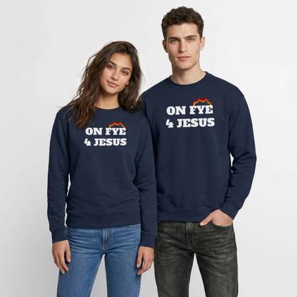 ON FYE 4 JESUS Crewneck Sweatshirt - navy