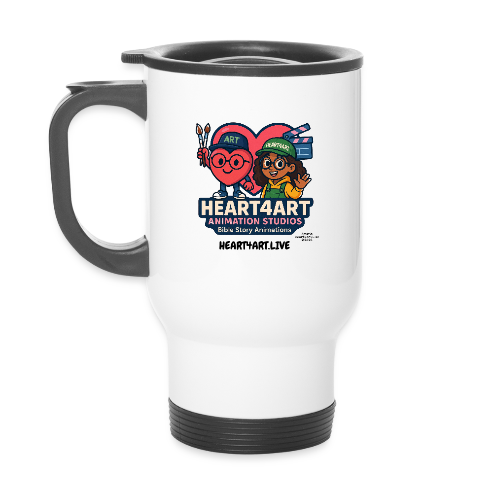 HEART4ART ANIMATION STUDIOS Travel Mug - white
