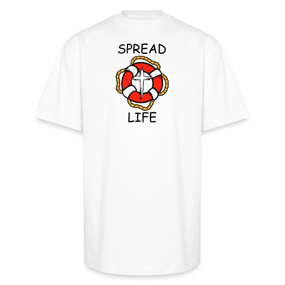 SPREAD LIFE Unisex Oversized Heavyweight T-Shirt - white