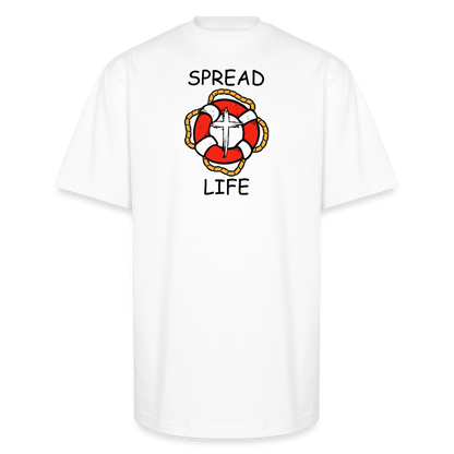 SPREAD LIFE Unisex Oversized Heavyweight T-Shirt - white