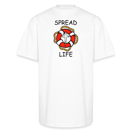 SPREAD LIFE Unisex Oversized Heavyweight T-Shirt - white