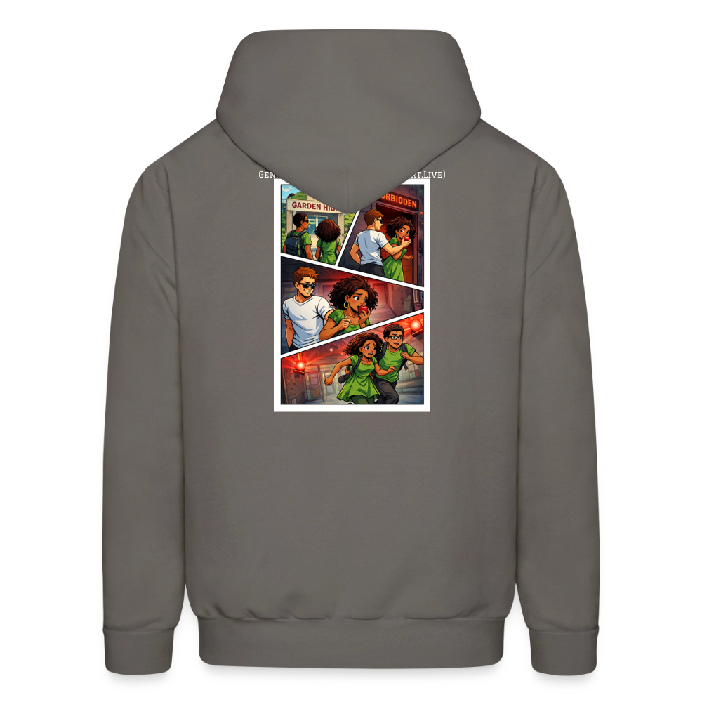 WORD TO THE STREET BIBLE ANIME Men's Hoodie - asphalt gray