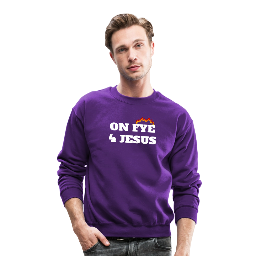ON FYE 4 JESUS Crewneck Sweatshirt - purple