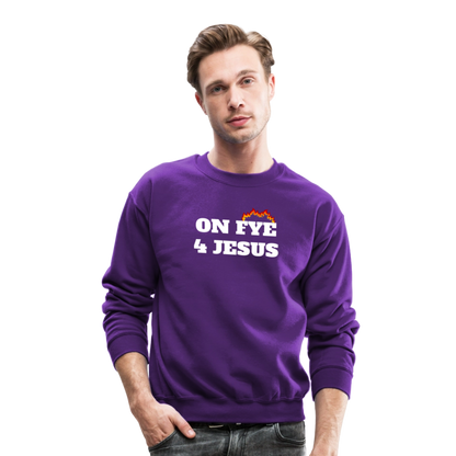 ON FYE 4 JESUS Crewneck Sweatshirt - purple