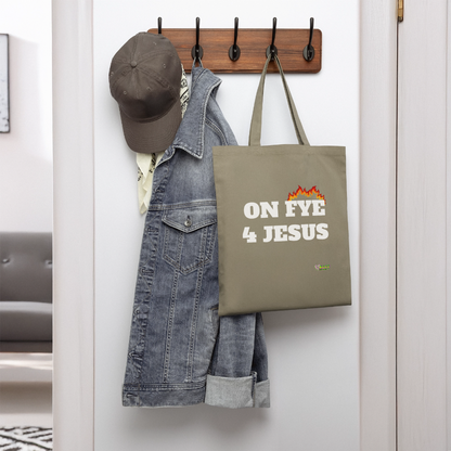 ON FYE 4 JESUS Tote Bag - khaki