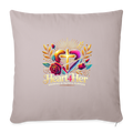Heart4Her Throw Pillow Cover 18” x 18” - light taupe