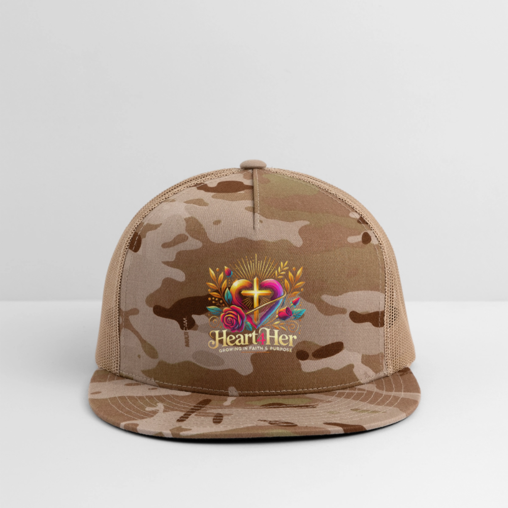 Heart4Her Trucker Hat - MultiCam\tan