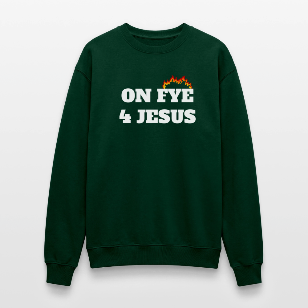 ON FYE 4 JESUS Crewneck Sweatshirt - forest green