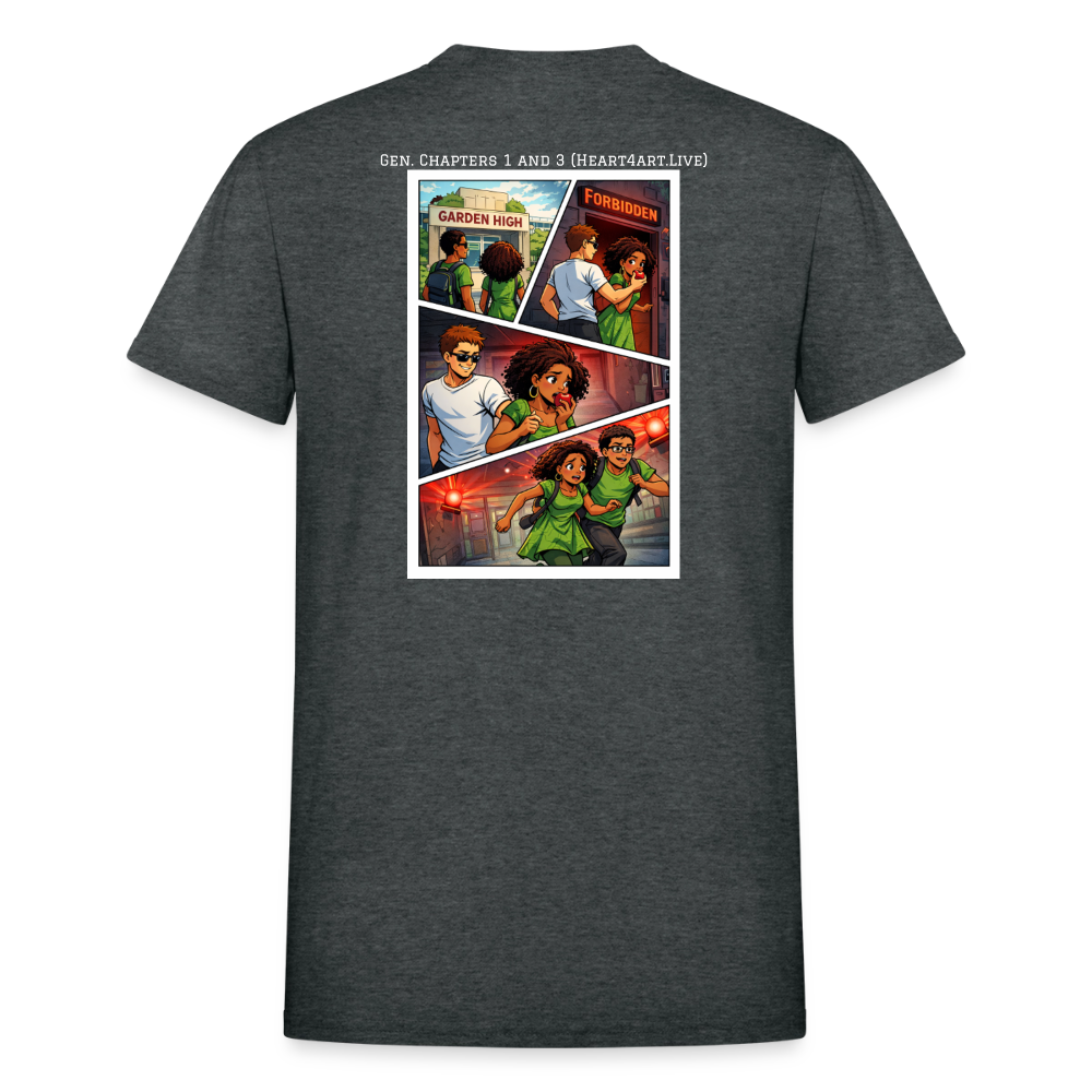 ADAM AND EVE (GENESIS CHAPTERS 1-3 COMIC STYLE ildan Ultra Cotton Adult T-Shirt - deep heather