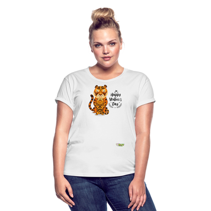 Happy Mother's Day- Tiger (Women's Relaxed Fit T-Shirt) - white