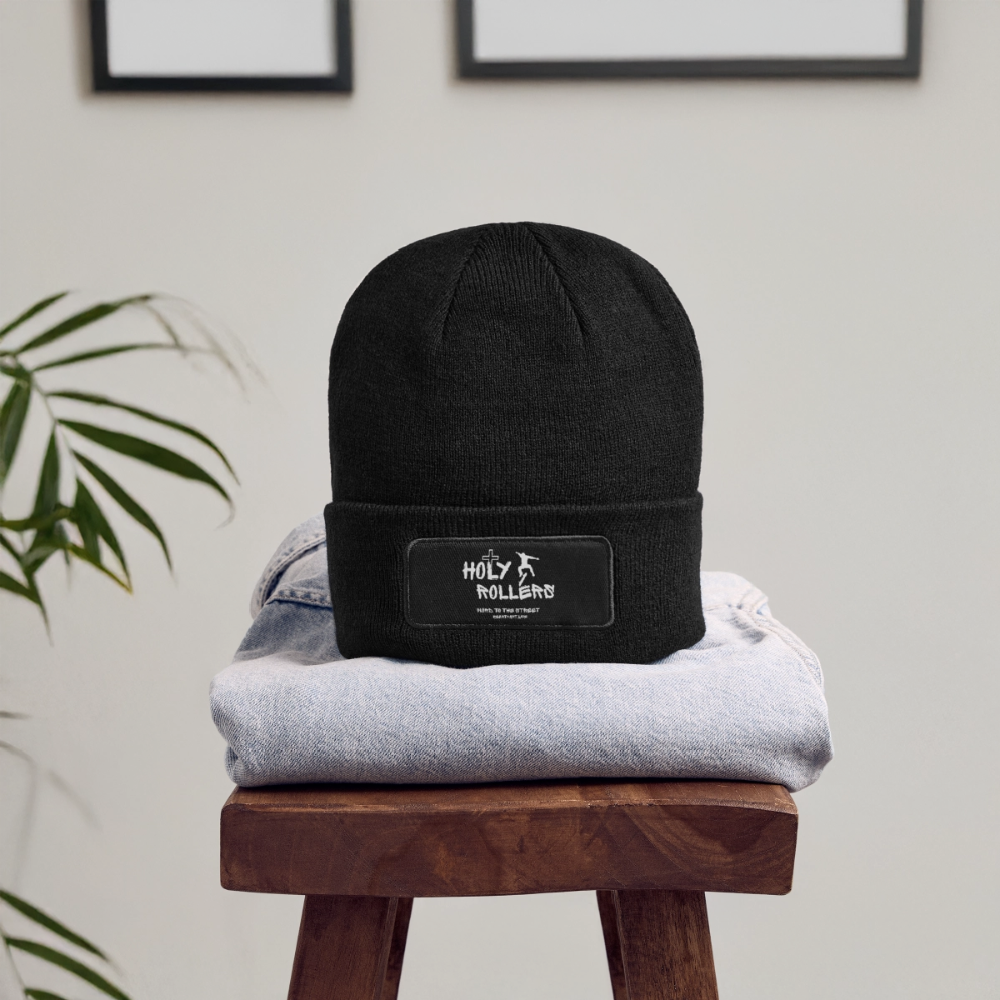 HOLY ROLLERS SKATER 🛹Patch Beanie - black