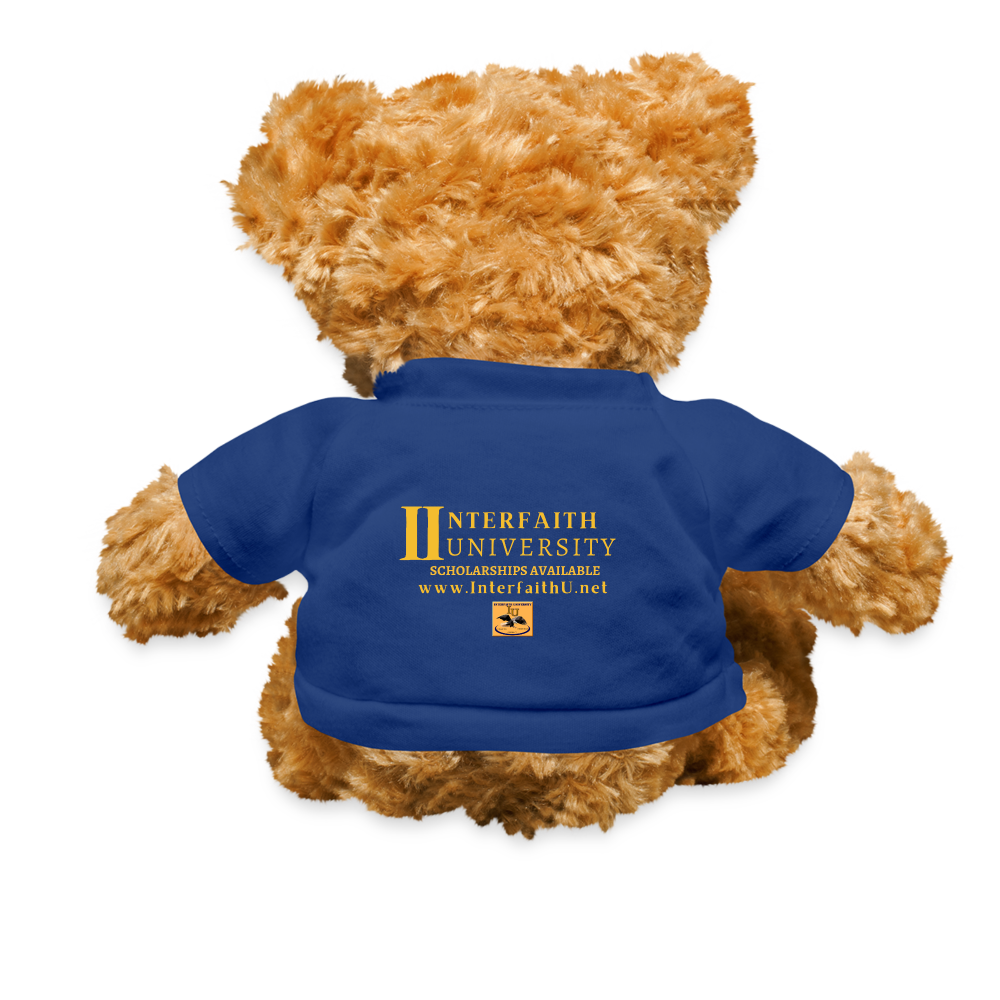 Interfaith University Customizable Teddy Bear - royal blue