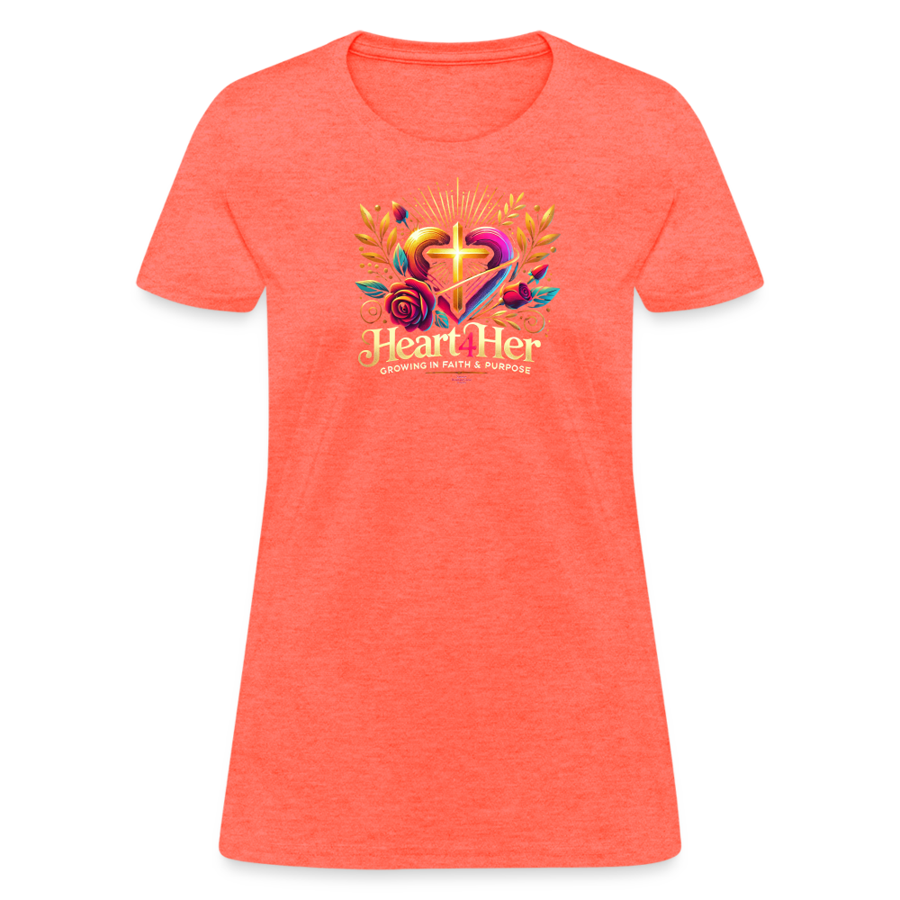Heart4Her Women's T-Shirt - heather coral