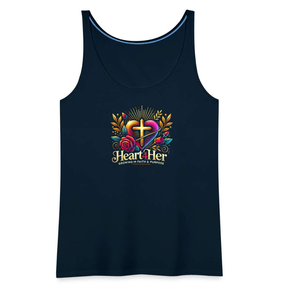 Heart4Her Women’s Premium Tank Top - deep navy