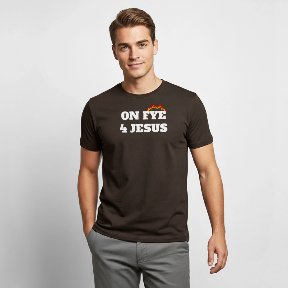 ON FYE 4 JESUS Gildan Ultra Cotton Adult T-Shirt - dark chocolate