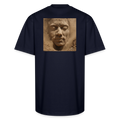 God's Creation of Man Interpretation Unisex Oversized Heavyweight T-Shirt - navy