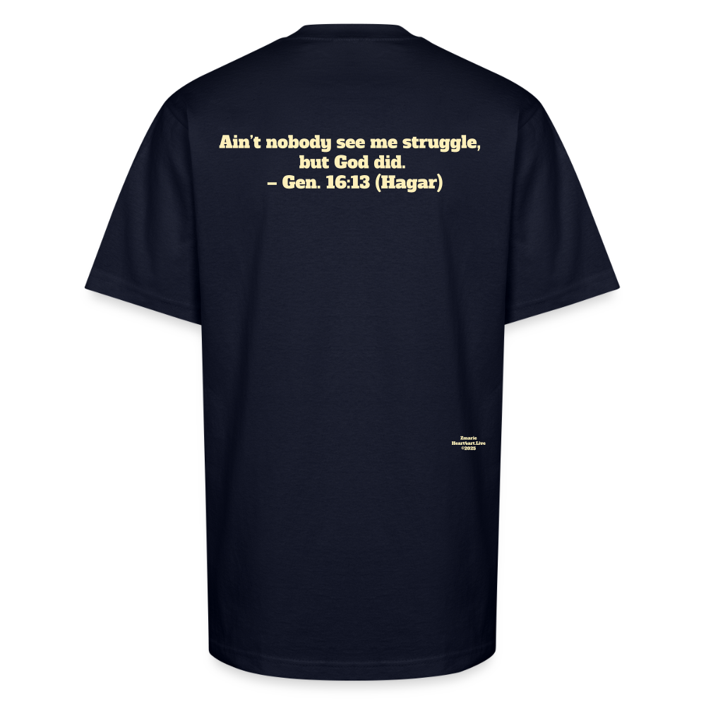 Hagar Holy Hustle Wear🔥💯 Tee - navy