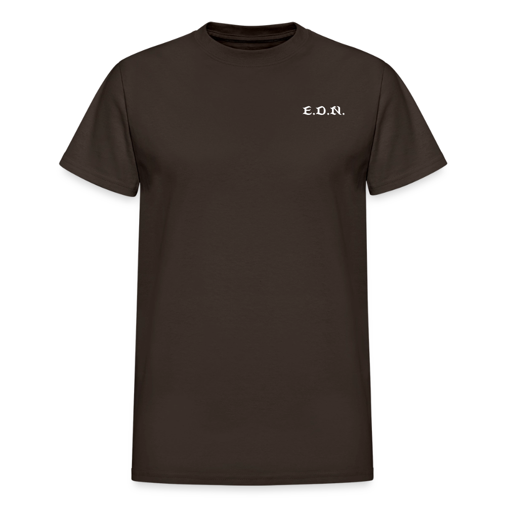 ADAM AND EVE (GENESIS CHAPTERS 1-3 COMIC STYLE ildan Ultra Cotton Adult T-Shirt - dark chocolate