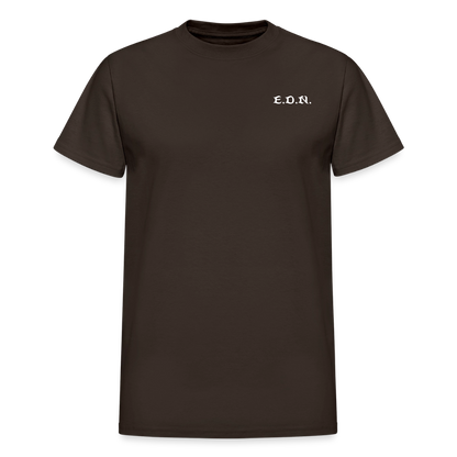 ADAM AND EVE (GENESIS CHAPTERS 1-3 COMIC STYLE ildan Ultra Cotton Adult T-Shirt - dark chocolate
