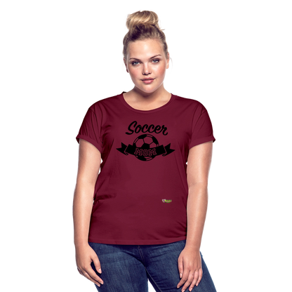Soccer Mom Women's Relaxed Fit T-Shirt - burgundy
