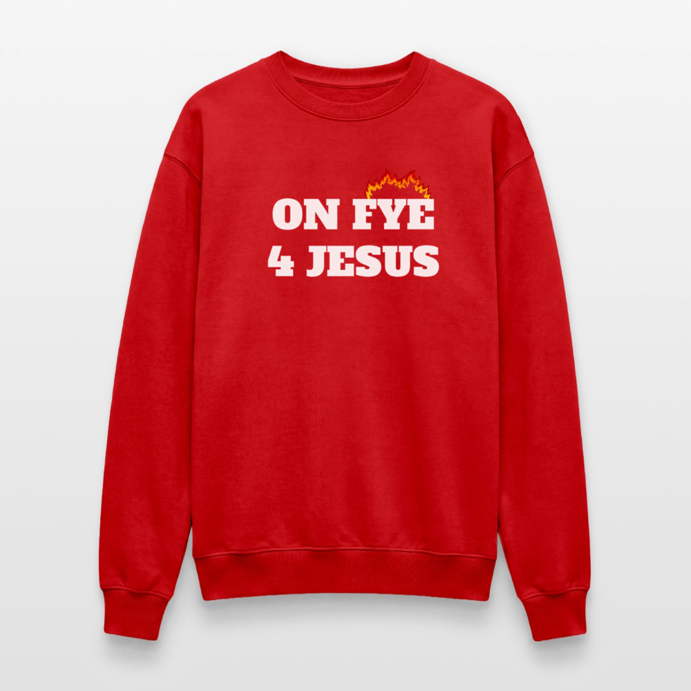 ON FYE 4 JESUS Crewneck Sweatshirt - red