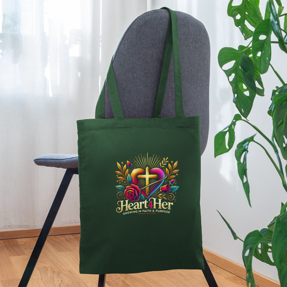 Heart4Her Tote Bag - forest green