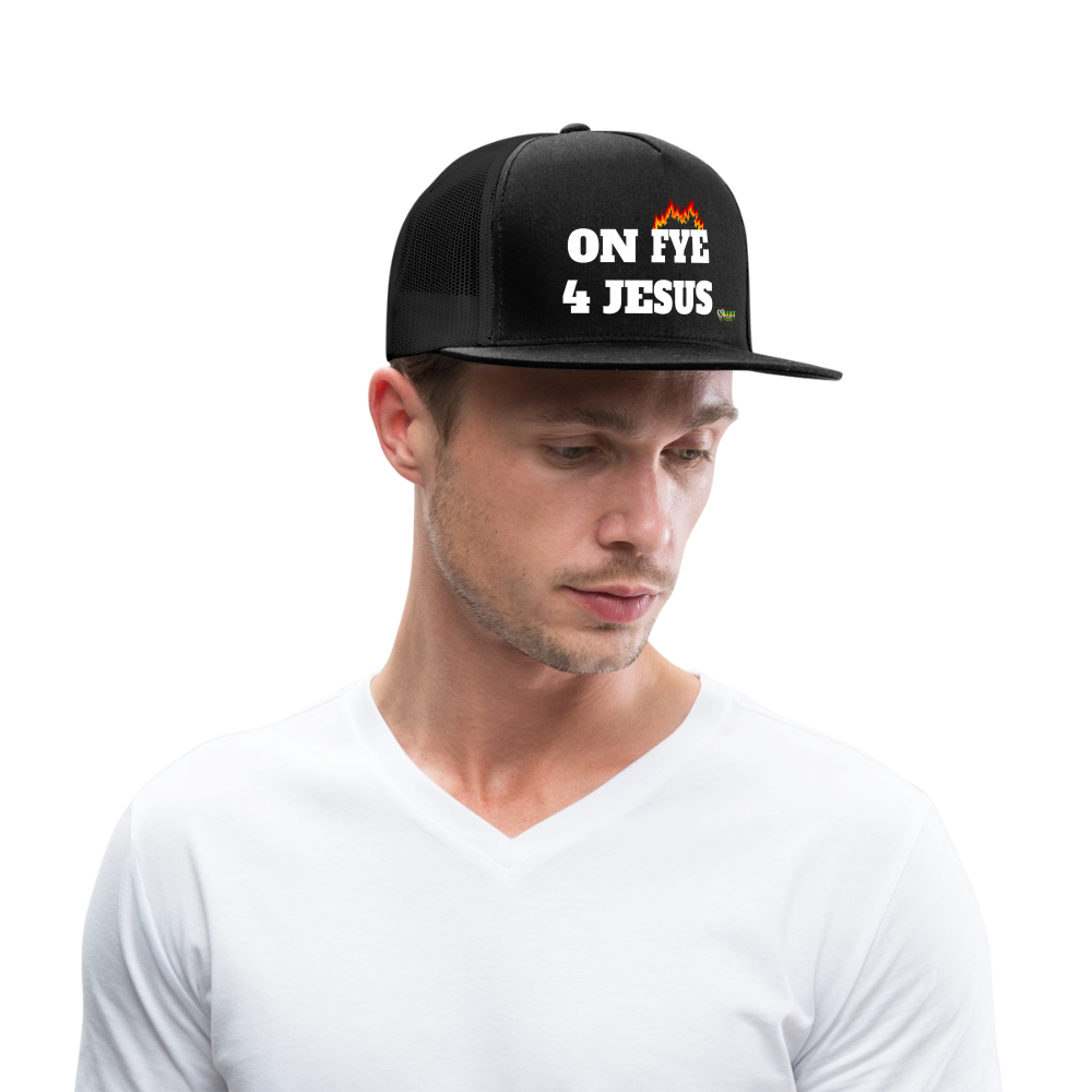 ON FYE 4 JESUS Trucker Hat - black/black