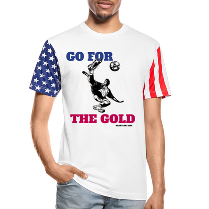 GO FOR THE GOLD Unisex T-Shirt | LAT Code Five™ 3976 - white