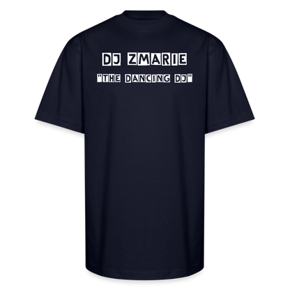 DJ ZMARIE "THE DANCING DJ" Unisex Oversized Heavyweight T-Shirt - navy