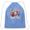 Heart4Her Cotton Drawstring Bag - carolina blue