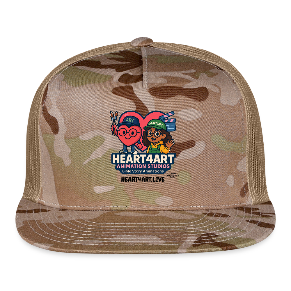 HEART4ART ANIMATION STUDIOS Trucker Hat - MultiCam\tan