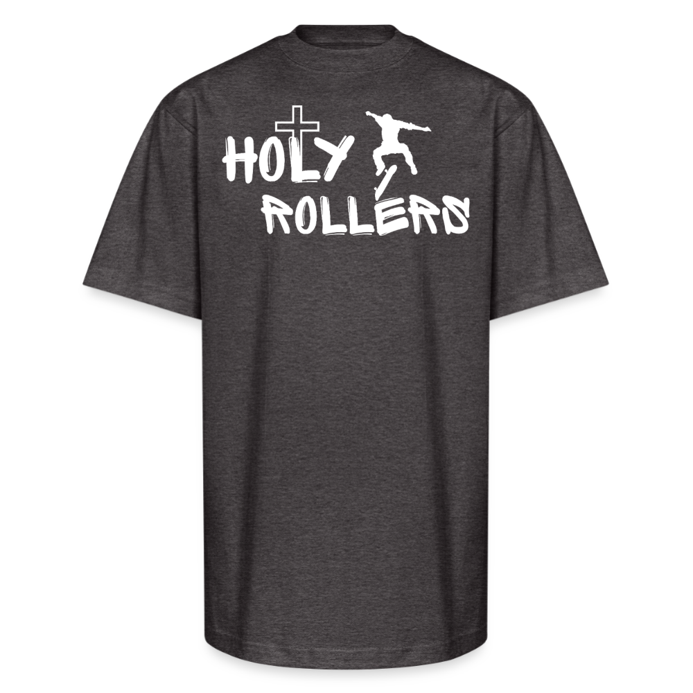 Holy Rollers Skater Unisex Oversized Heavyweight T-Shirt - charcoal grey