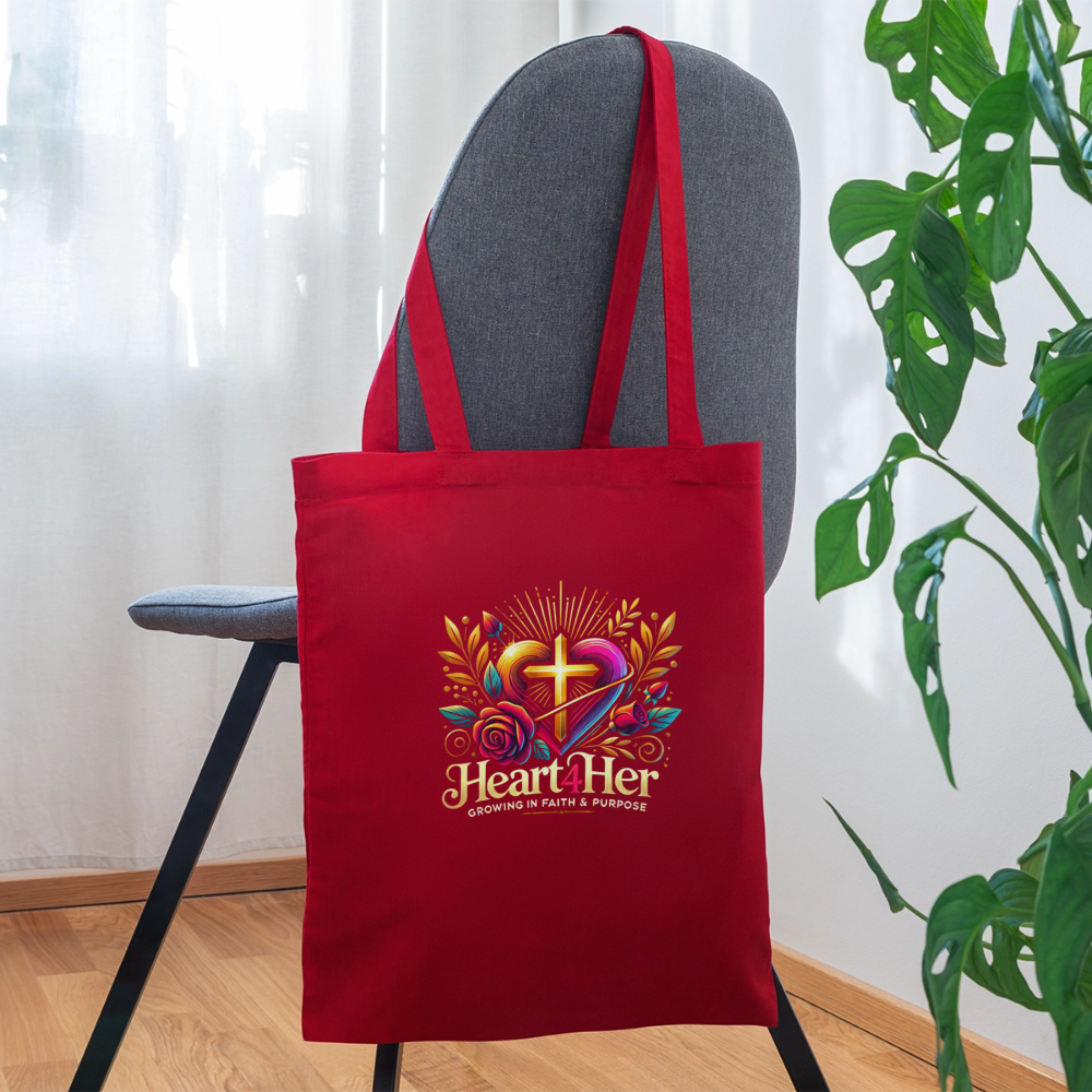 Heart4Her Tote Bag - red