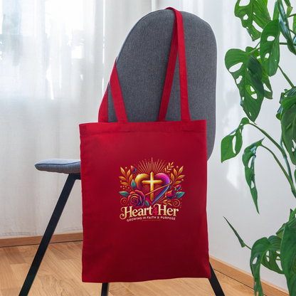 Heart4Her Tote Bag - red