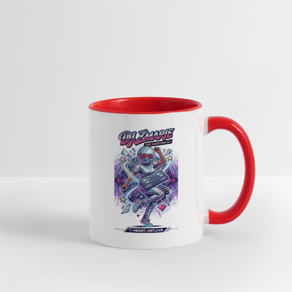DJ ZMARIE "THE DANCING DJ" Multi-Color Mug - white/red