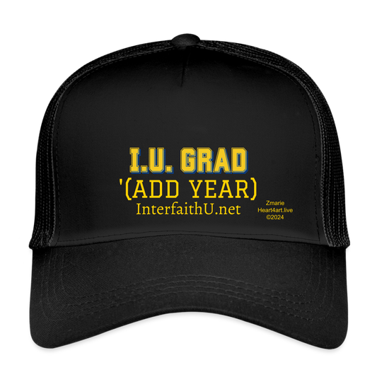 Interfaith University Eco Trucker Cap - black/black