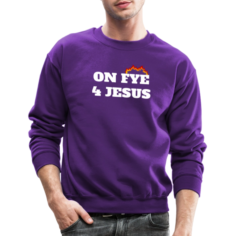 ON FYE 4 JESUS Crewneck Sweatshirt - purple
