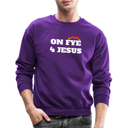 ON FYE 4 JESUS Crewneck Sweatshirt - purple