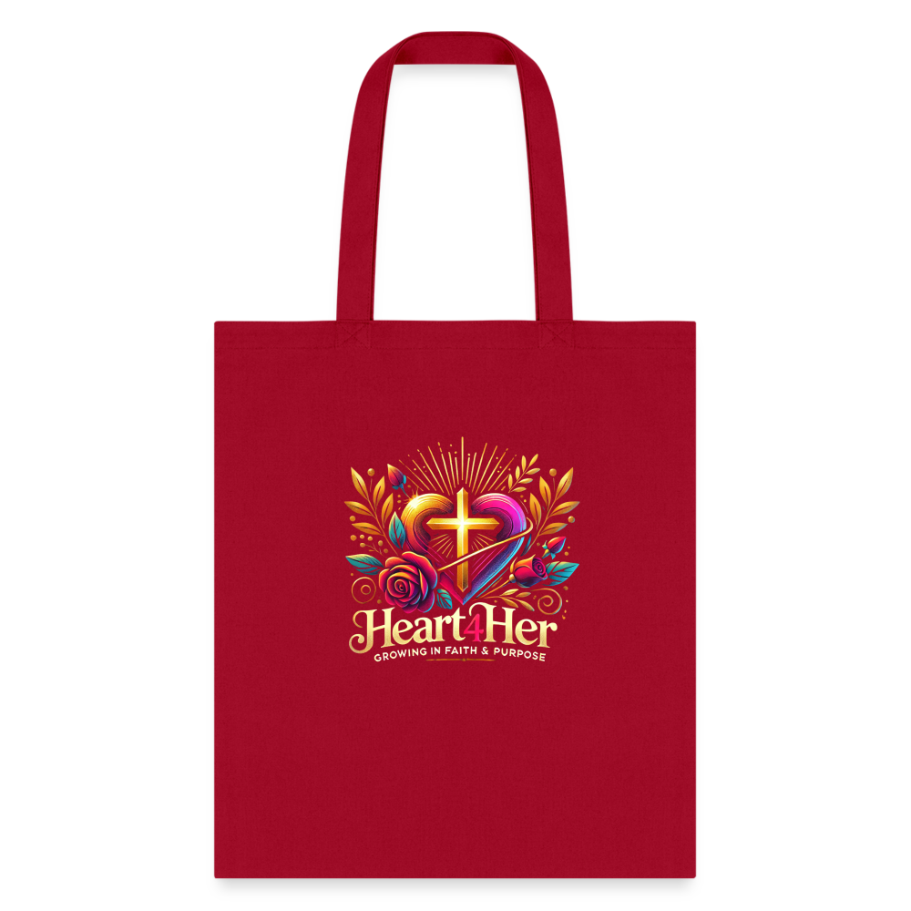 Heart4Her Tote Bag - red