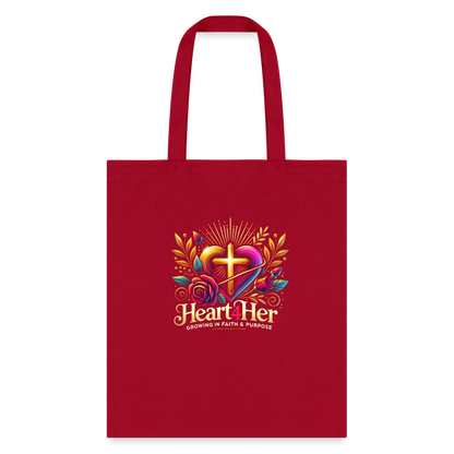 Heart4Her Tote Bag - red