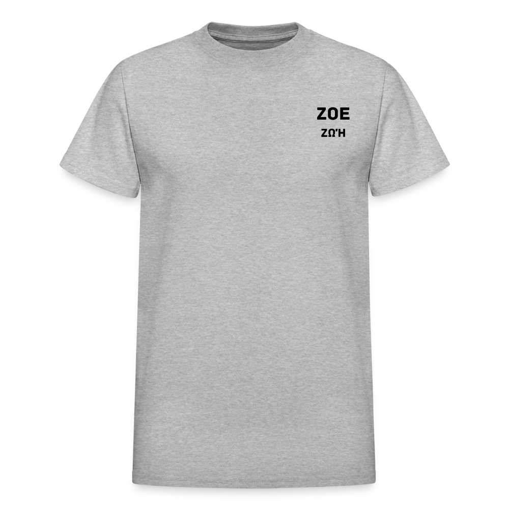 THE ZOE LIFE OF GOD Gildan Ultra Cotton Adult T-Shirt - heather gray