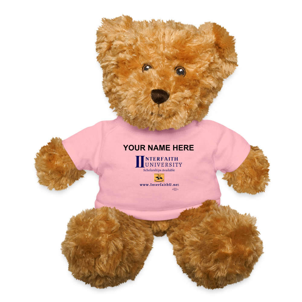 Interfaith University Customizable Teddy Bear - petal pink